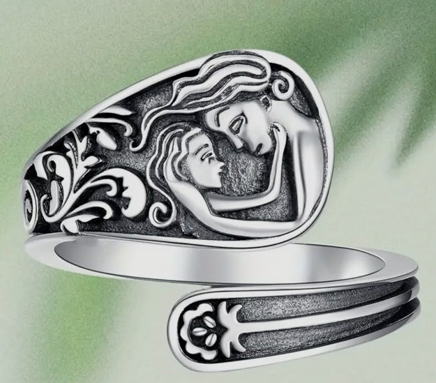 Mother Daughter Spoon Ring