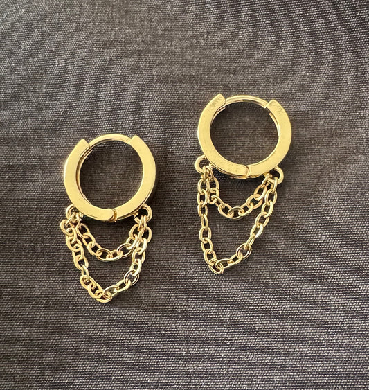 Hoop and Chain Earrings