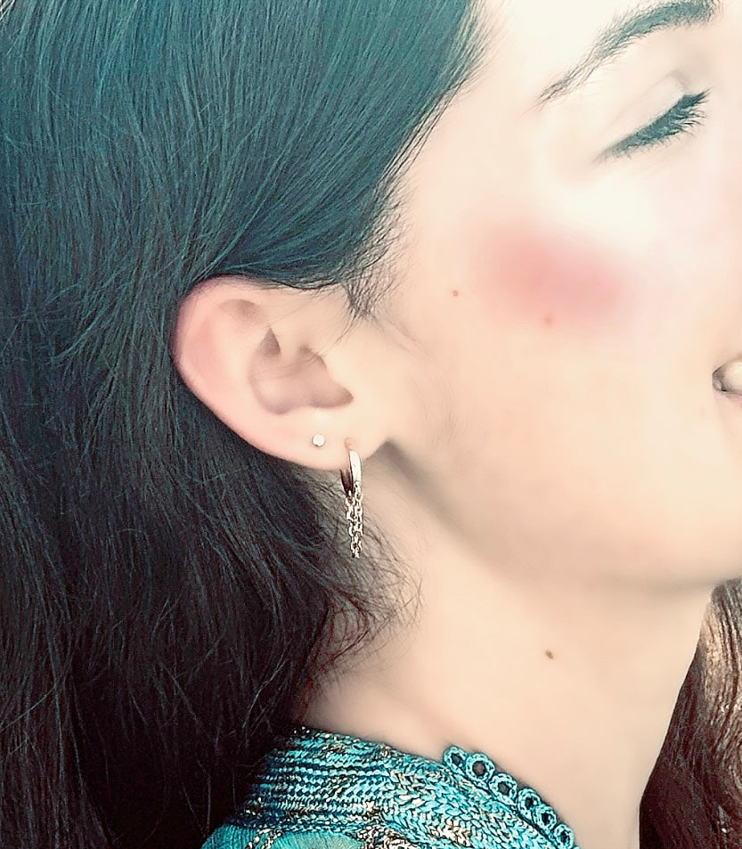 Hoop and Chain Earrings