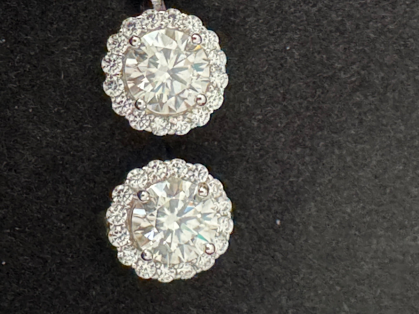 Hoopy Sterling Silver 2 TC Moissanite Earrings