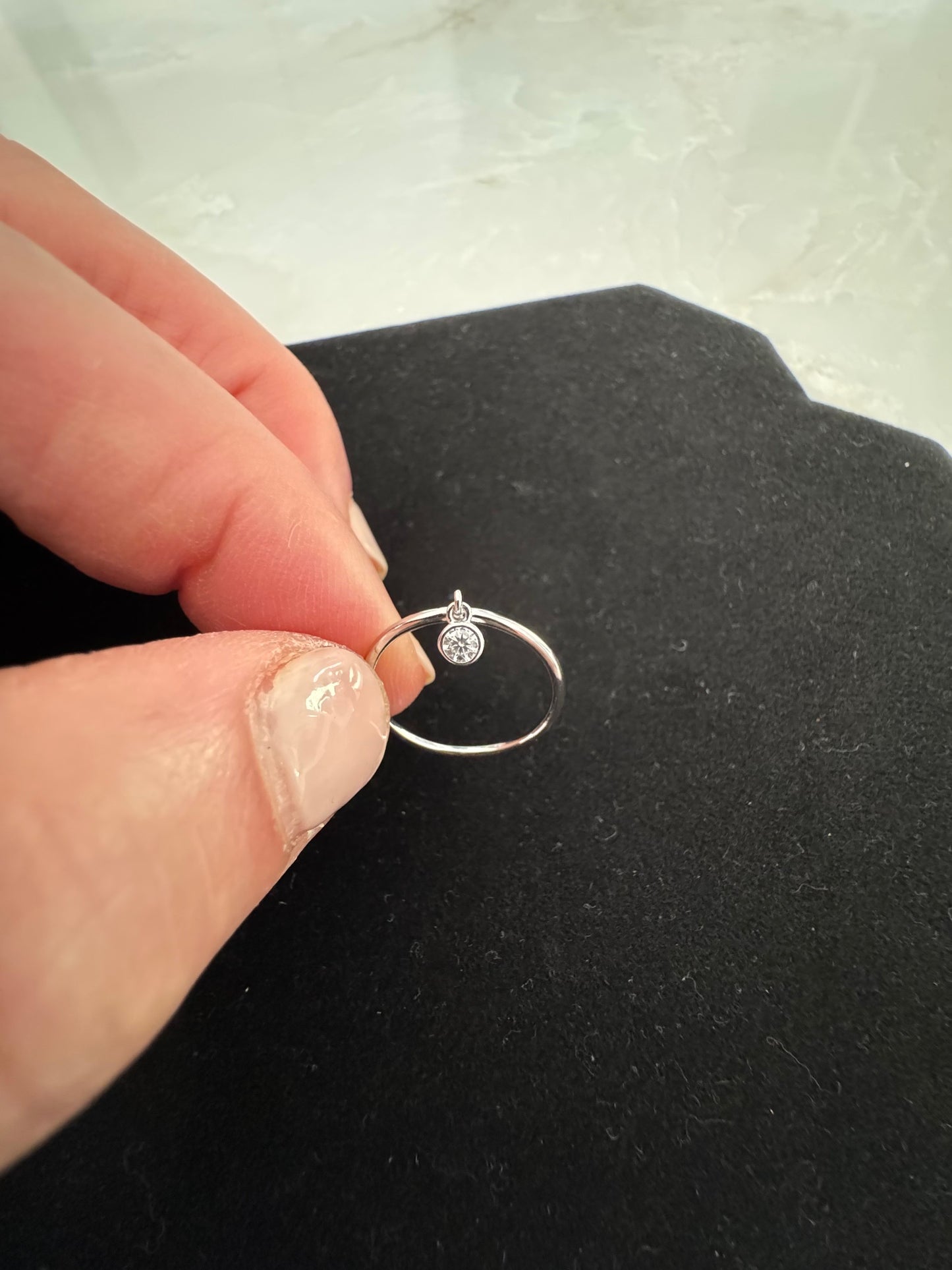 That Moissanite, Shimmery, Awesome Pinky ring