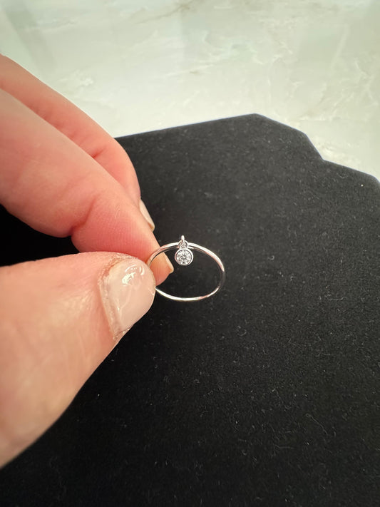 That Moissanite, Shimmery, Awesome Pinky ring