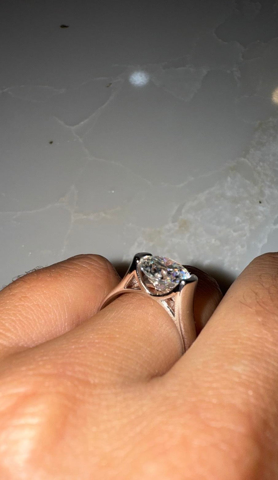 3 Carat Moissanite Gorgeous solitaire Promise/Engagement Ring
