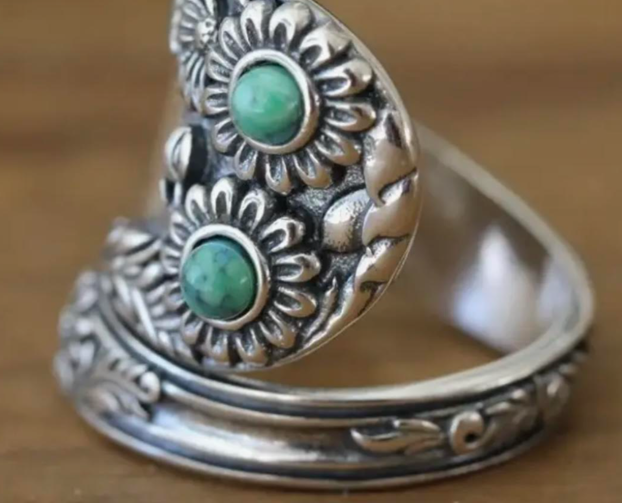 Vintage, Adjustable S925 Silver Plated Ring